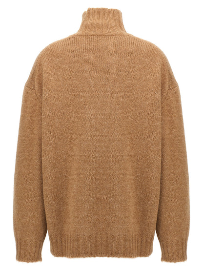Jil Sander Beige Wollstrickjacke