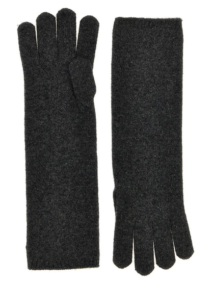 Max Mara Graue Kaschmirhandschuhe