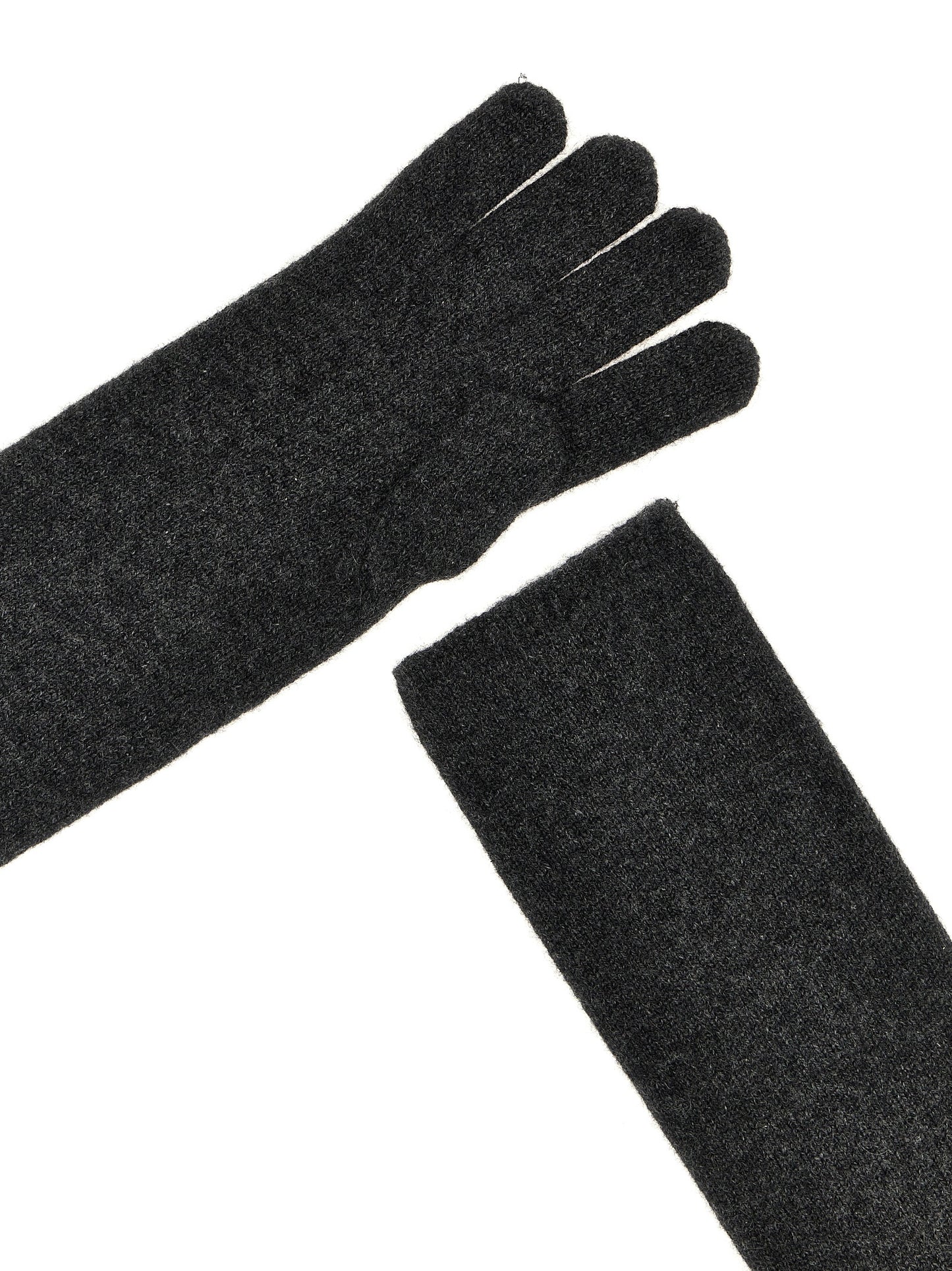 Max Mara Graue Kaschmirhandschuhe
