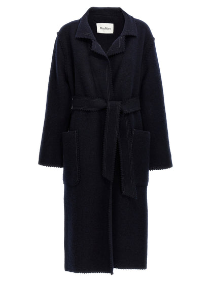 Max Mara Blauer Wollmantel
