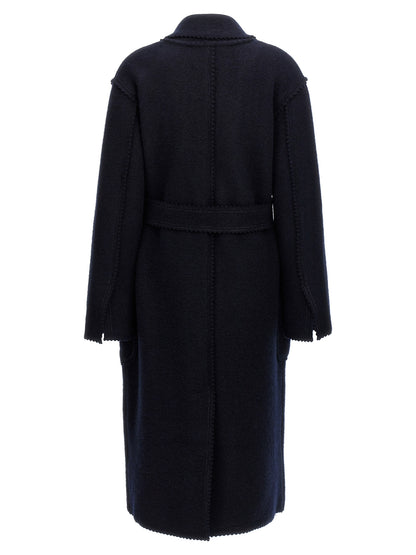 Max Mara Blauer Wollmantel