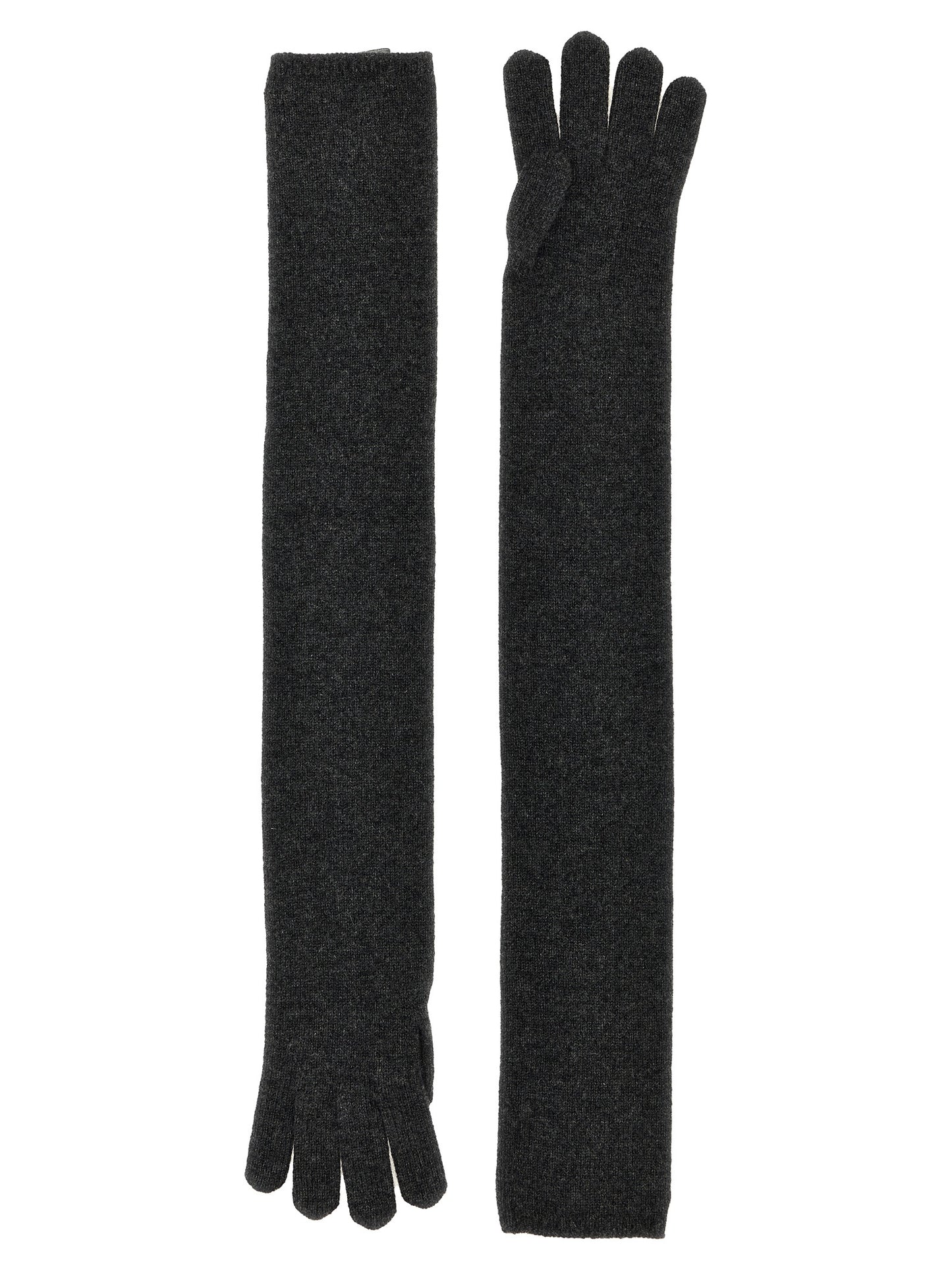 Max Mara Graue Kaschmirhandschuhe