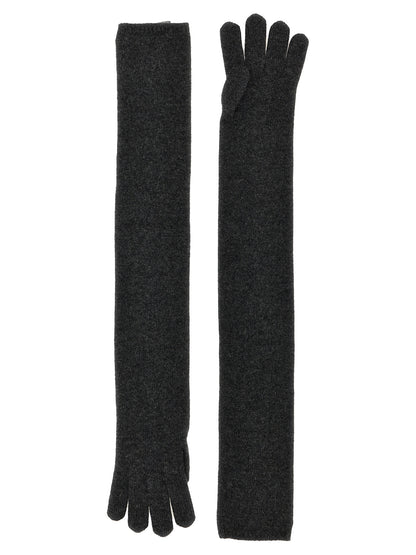 Max Mara Graue Kaschmirhandschuhe