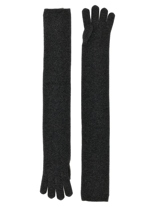 Max Mara Graue Kaschmirhandschuhe