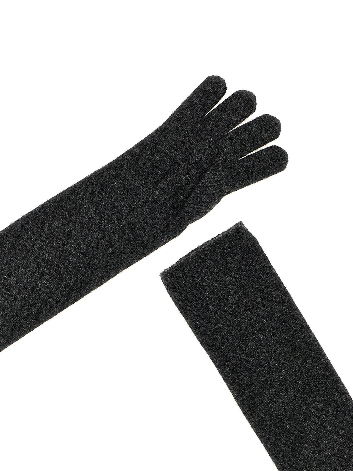 Max Mara Graue Kaschmirhandschuhe
