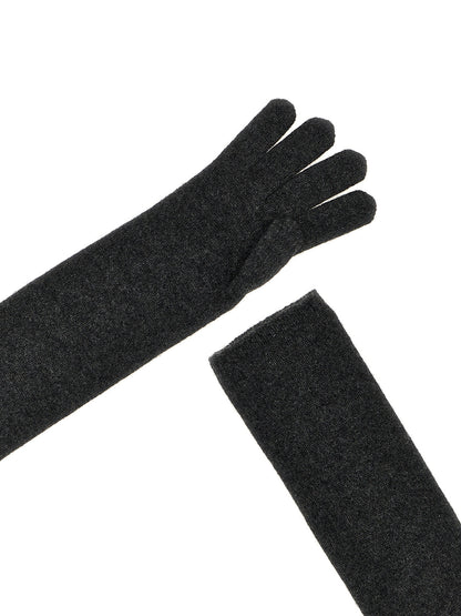 Max Mara Graue Kaschmirhandschuhe