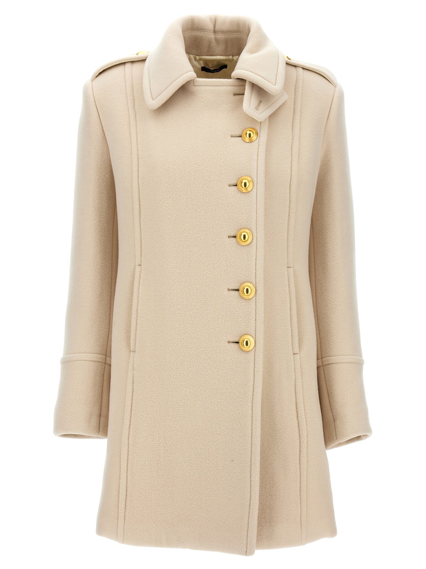 Tom Ford Weißer Wollmantel
