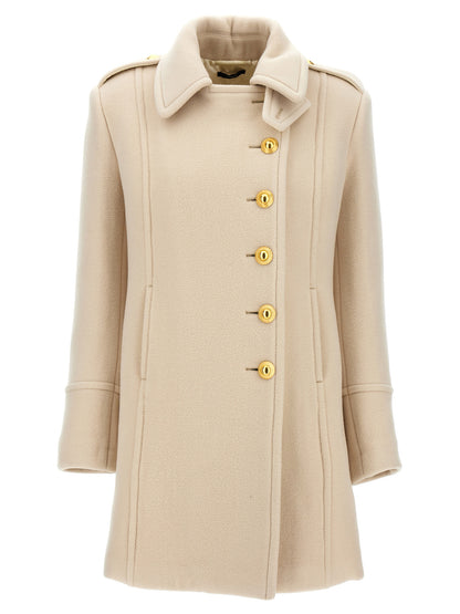 Tom Ford Weißer Wollmantel