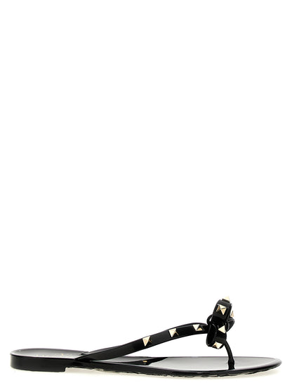 Valentino Garavani Schwarze PVC-Slipper