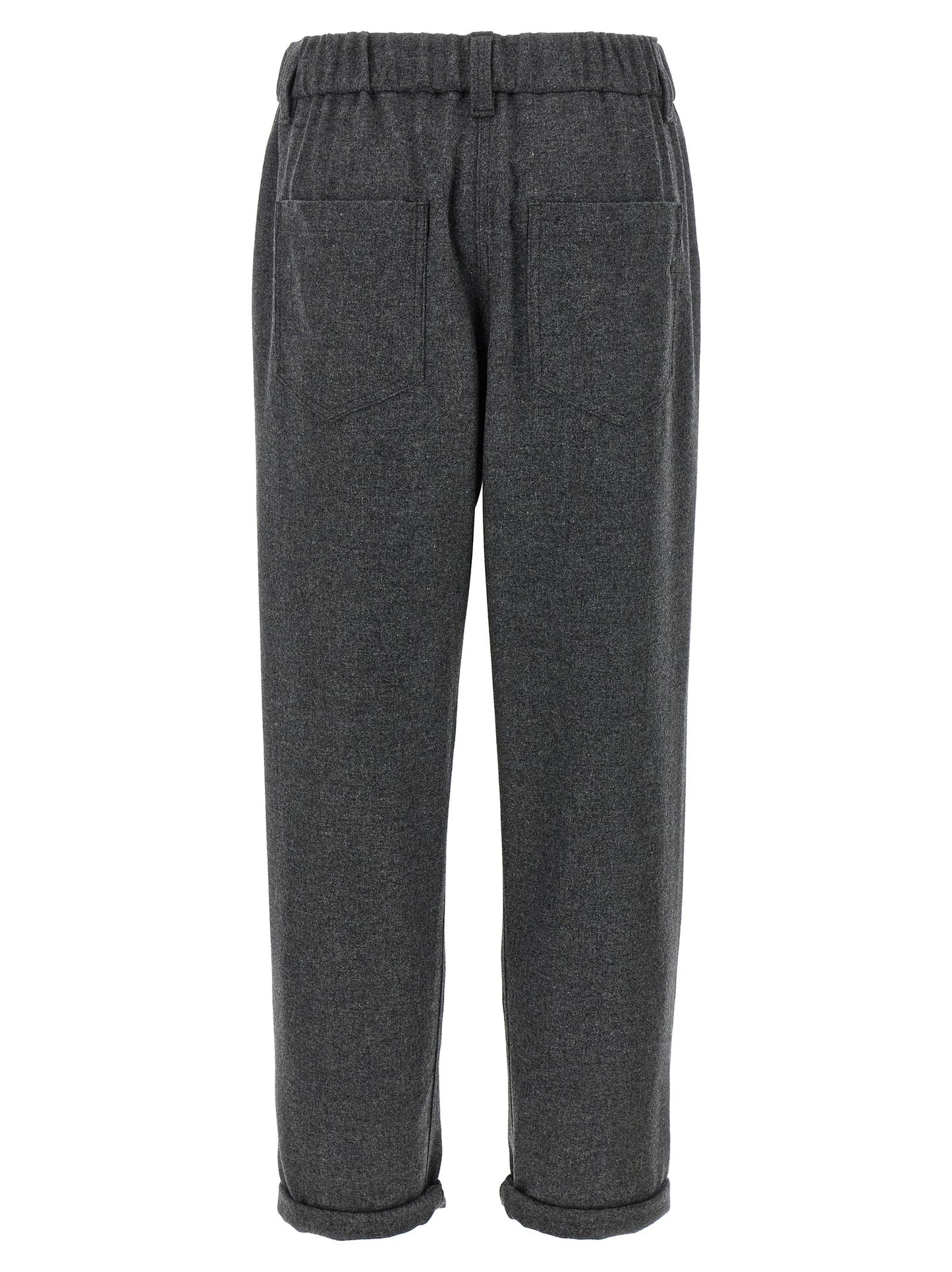 Brunello Cucinelli Graue Hose aus reiner Schurwolle