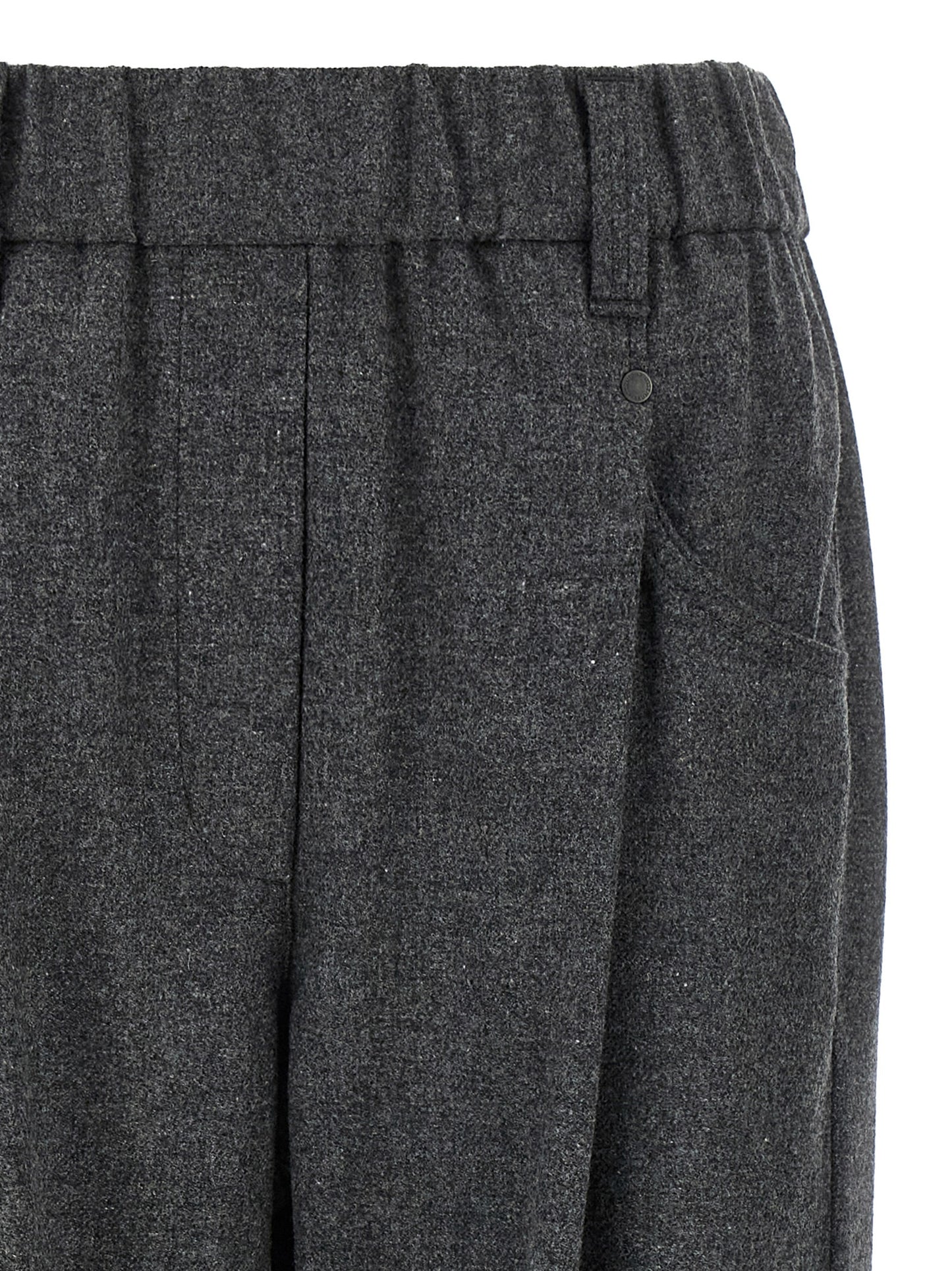 Brunello Cucinelli Graue Hose aus reiner Schurwolle