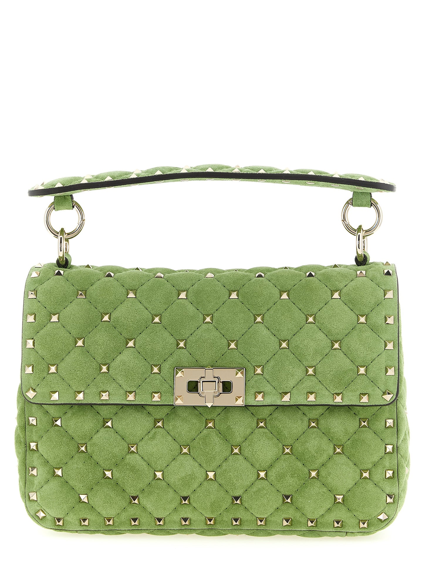 Valentino Garavani Zweifarbige Schultertasche aus Kalbsleder