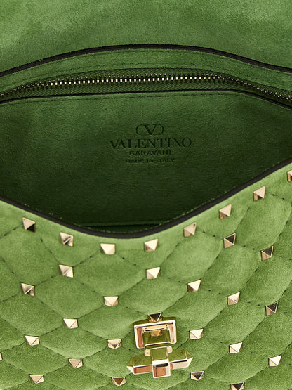 Valentino Garavani Zweifarbige Schultertasche aus Kalbsleder