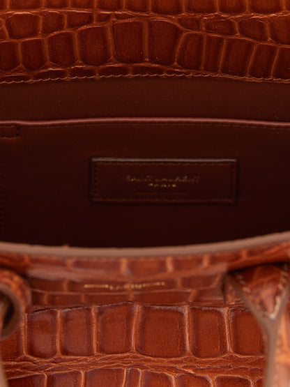 Saint Laurent Braune Kalbsleder-Handtasche
