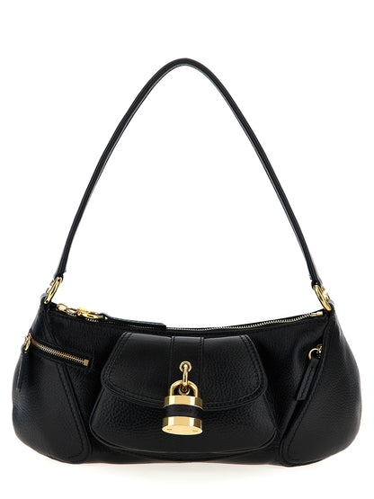 Chloé Schwarze Kalbsleder-Schultertasche