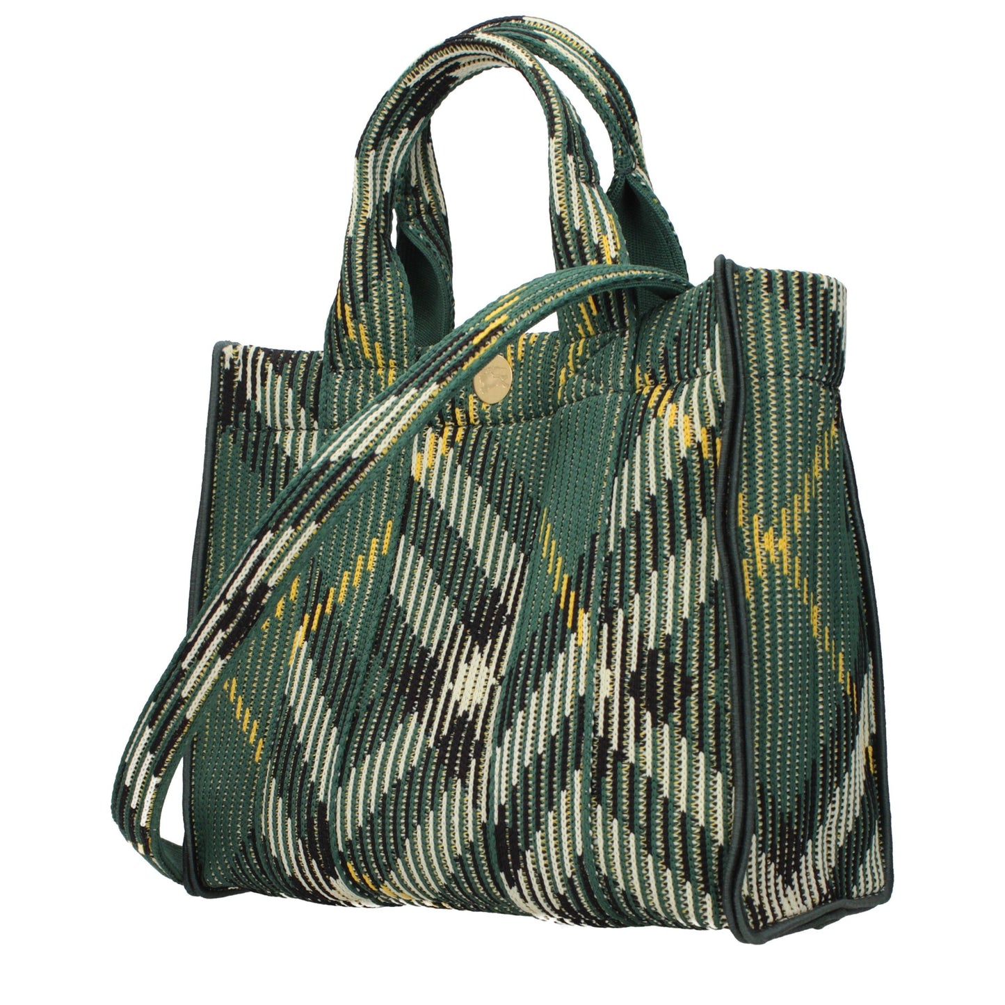 Burberry Grüne Stoffhandtasche