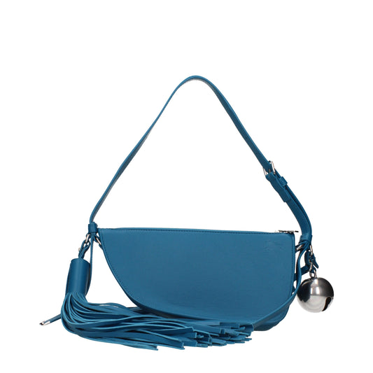 Burberry Schultertasche aus blauem Leder