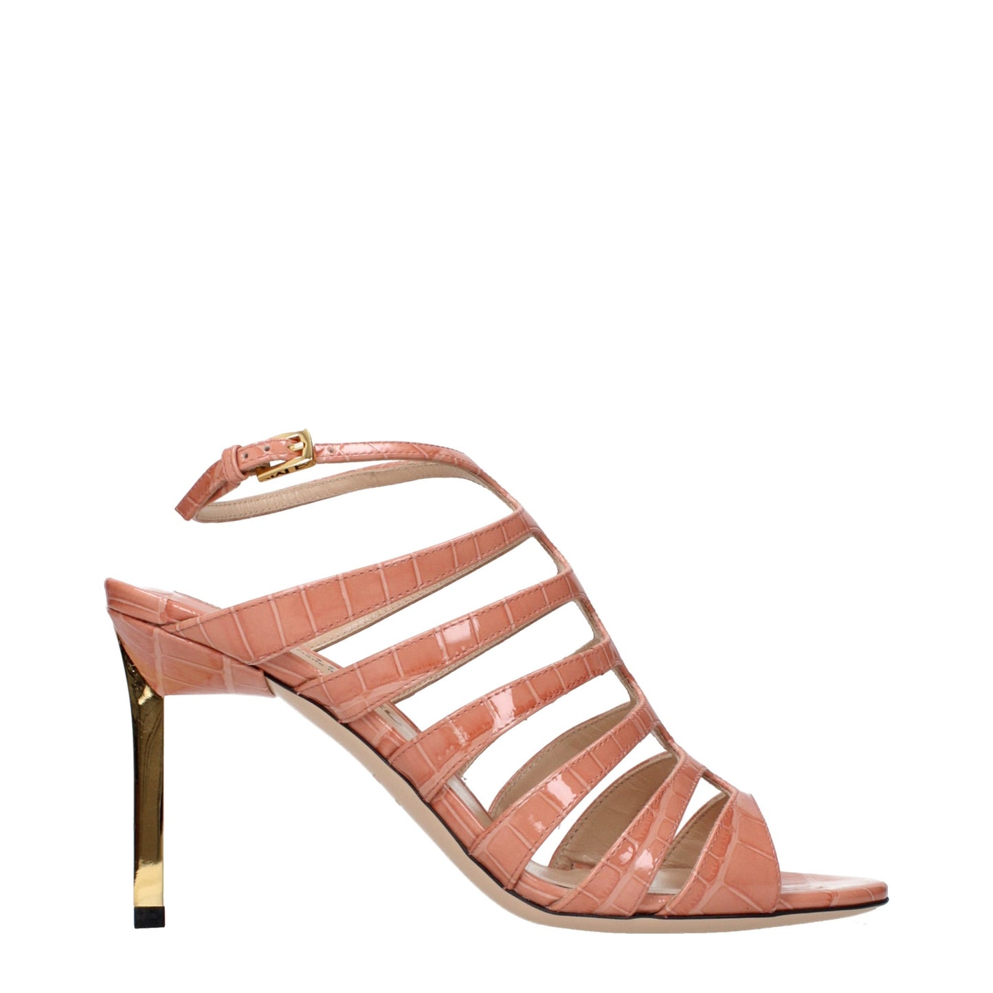 Tom Ford Pinkfarbene Sandalen mit Stilettoabsatz aus Leder