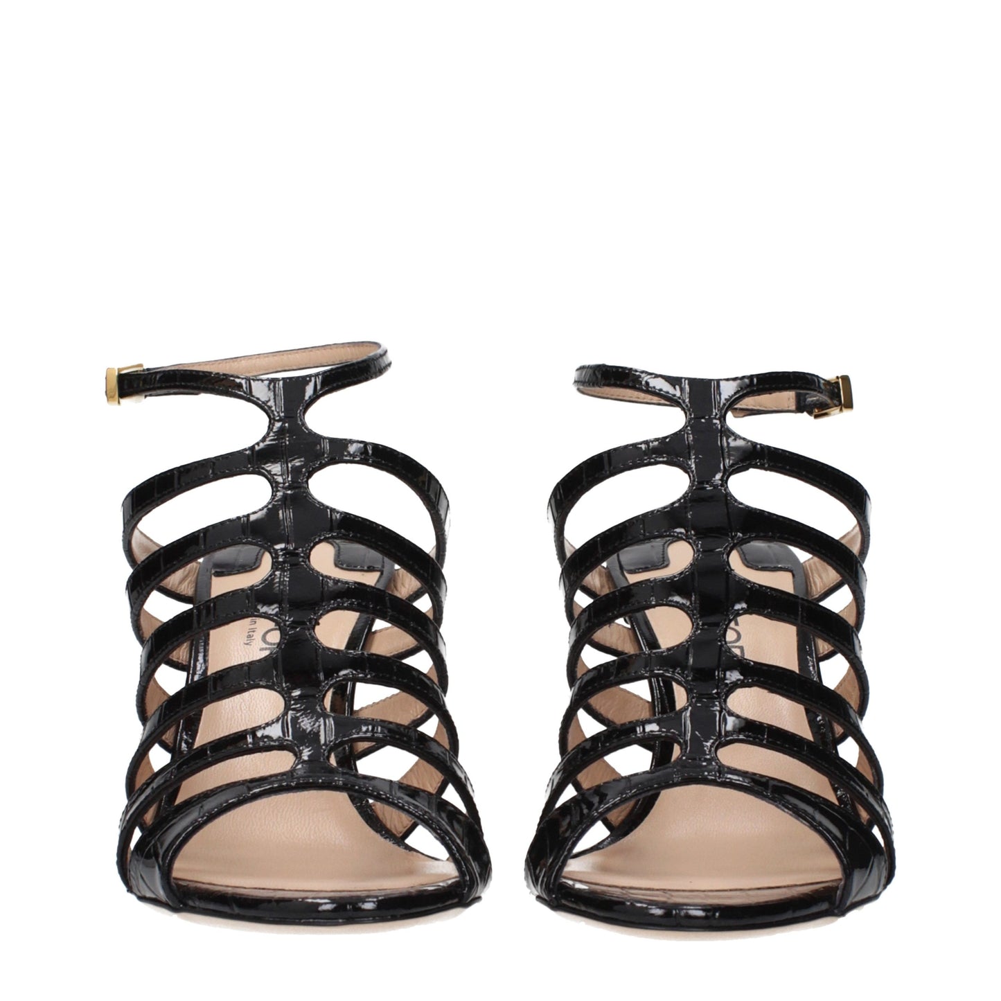 Tom Ford Schwarze Leder-Stiletto-Sandalen
