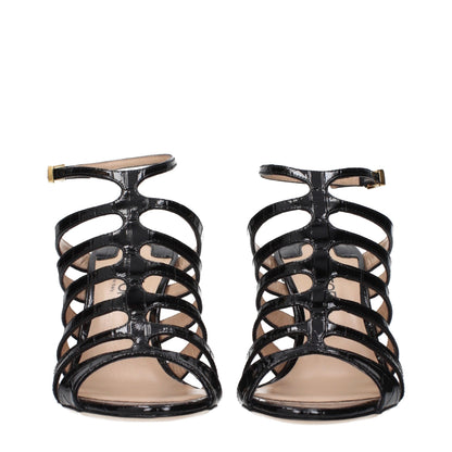 Tom Ford Schwarze Leder-Stiletto-Sandalen