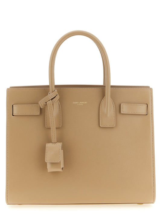 Saint Laurent Beige Kalbsleder Handtasche