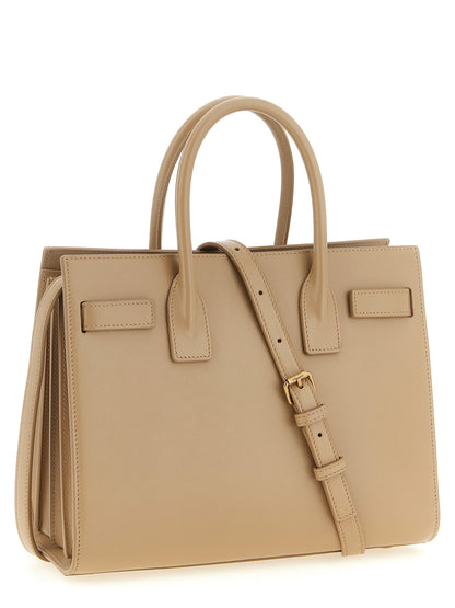 Saint Laurent Beige Kalbsleder Handtasche