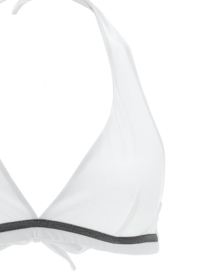 Brunello Cucinelli Weißer Bikini aus Polyamid