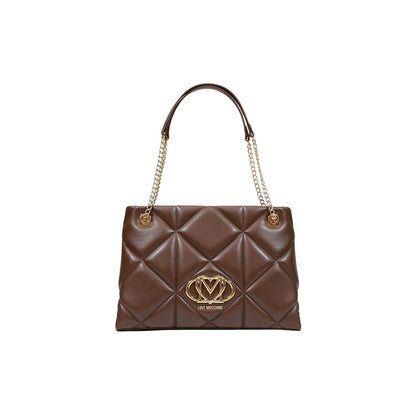 Love Moschino Braune Handtasche aus Polyethylen