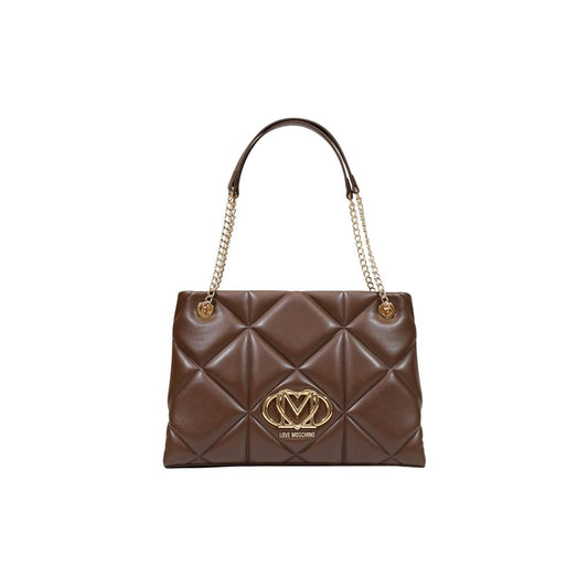 Love Moschino Braune Handtasche aus Polyethylen