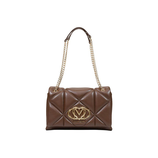 Love Moschino Braune Handtasche aus Polyethylen