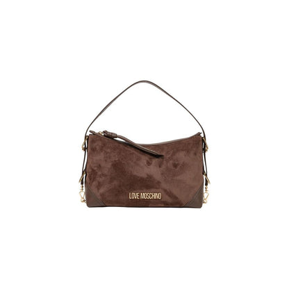 Love Moschino Braune Handtasche aus Polyester