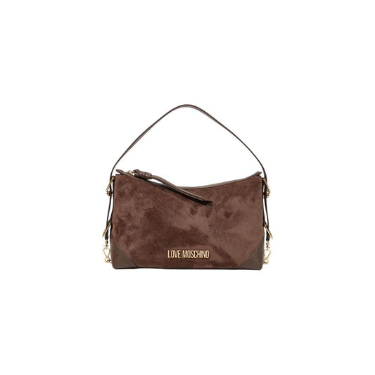 Love Moschino Braune Handtasche aus Polyester
