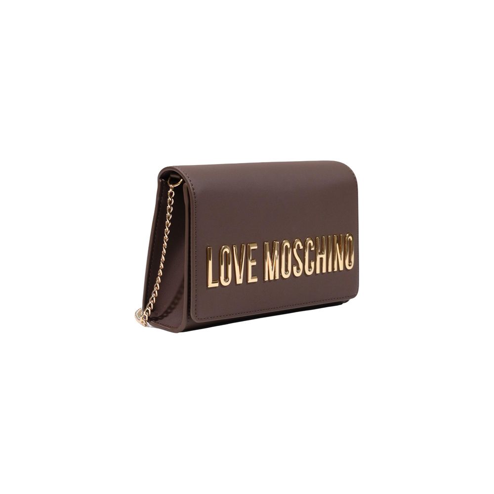 Love Moschino Braune Handtasche aus Polyethylen