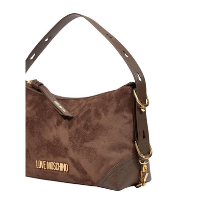 Love Moschino Braune Handtasche aus Polyester