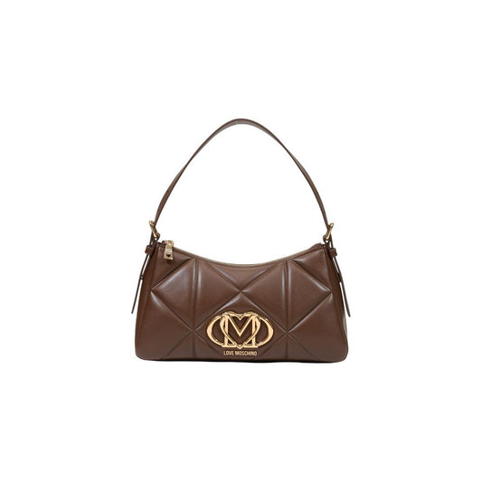 Love Moschino Braune Handtasche aus Polyethylen