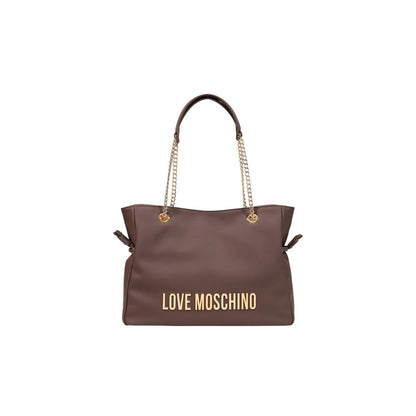 Love Moschino Braune Handtasche aus Polyester