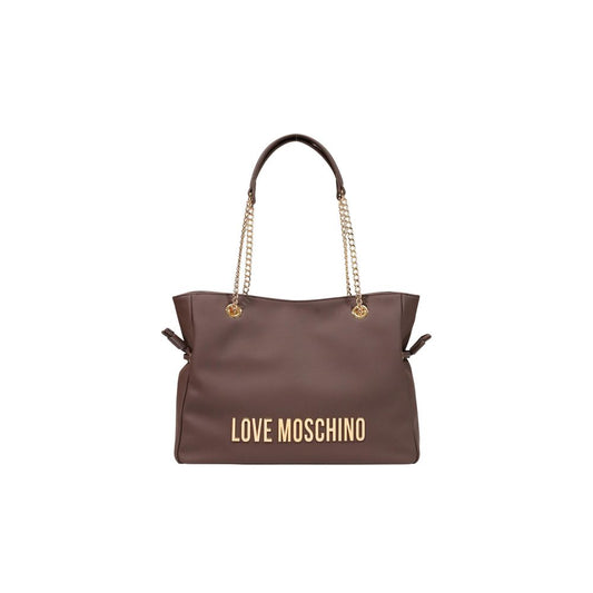 Love Moschino Braune Handtasche aus Polyester