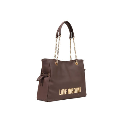 Love Moschino Braune Handtasche aus Polyester