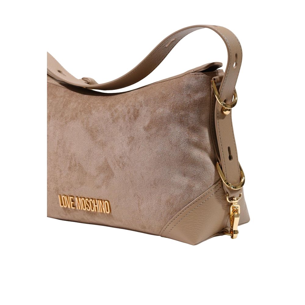 Love Moschino Beige Polyester Handtasche