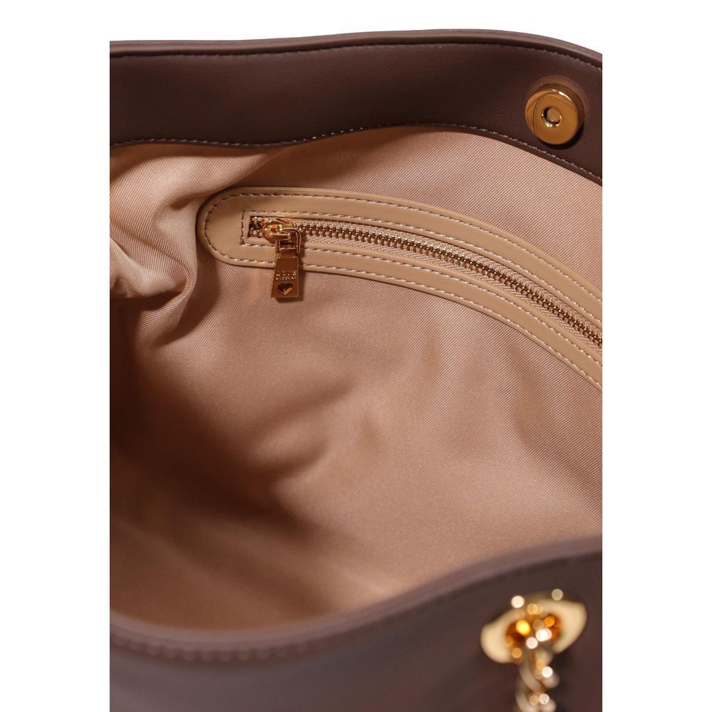 Love Moschino Braune Handtasche aus Polyester