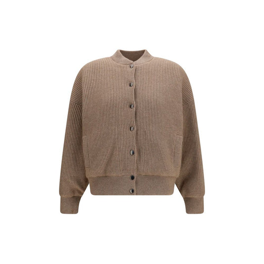 Bomber in cashmere beige di Brunello Cucinelli