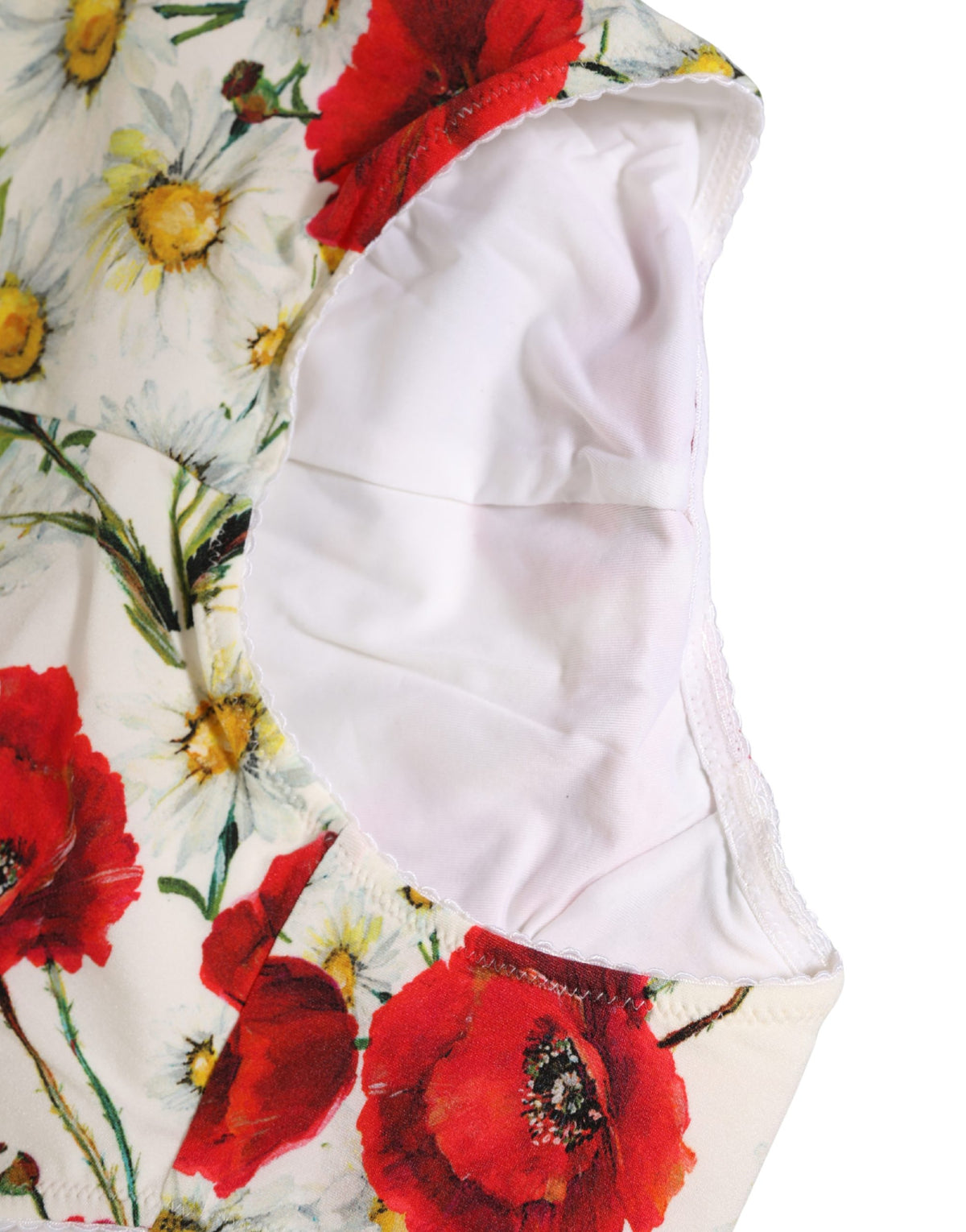 Dolce & Gabbana Weiße High-Waist-Panty mit floralem Print
