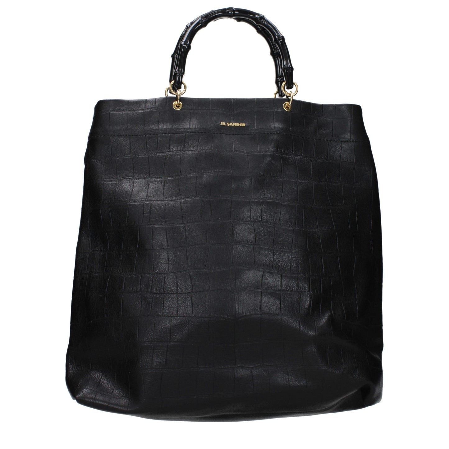 Jil Sander Schwarze Lederhandtasche