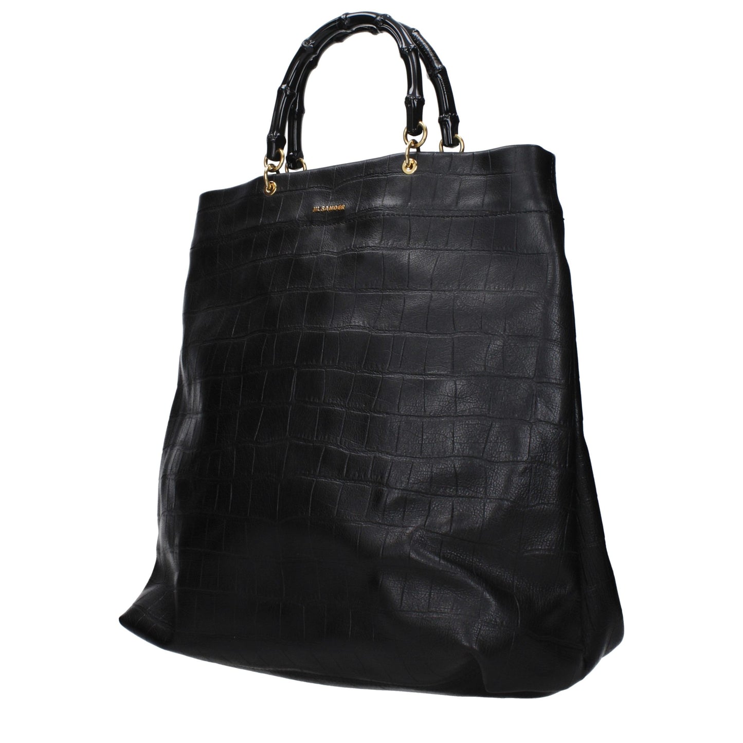 Jil Sander Schwarze Lederhandtasche