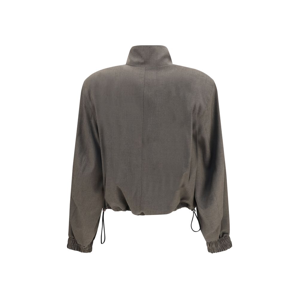 The Attico Brauner Woll-Bomber Aries
