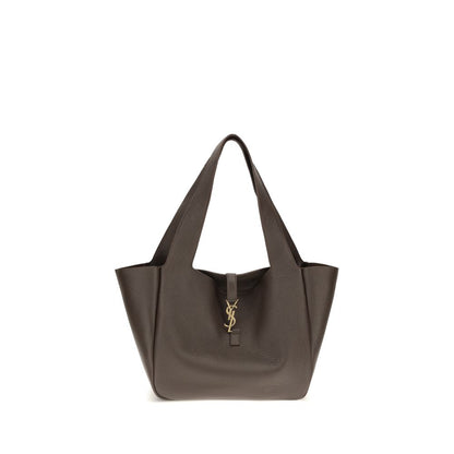 Saint Laurent Braune Kalbsleder Bos Taurus Schultertasche