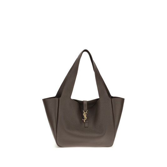 Saint Laurent Braune Kalbsleder Bos Taurus Schultertasche