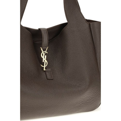 Saint Laurent Braune Kalbsleder Bos Taurus Schultertasche