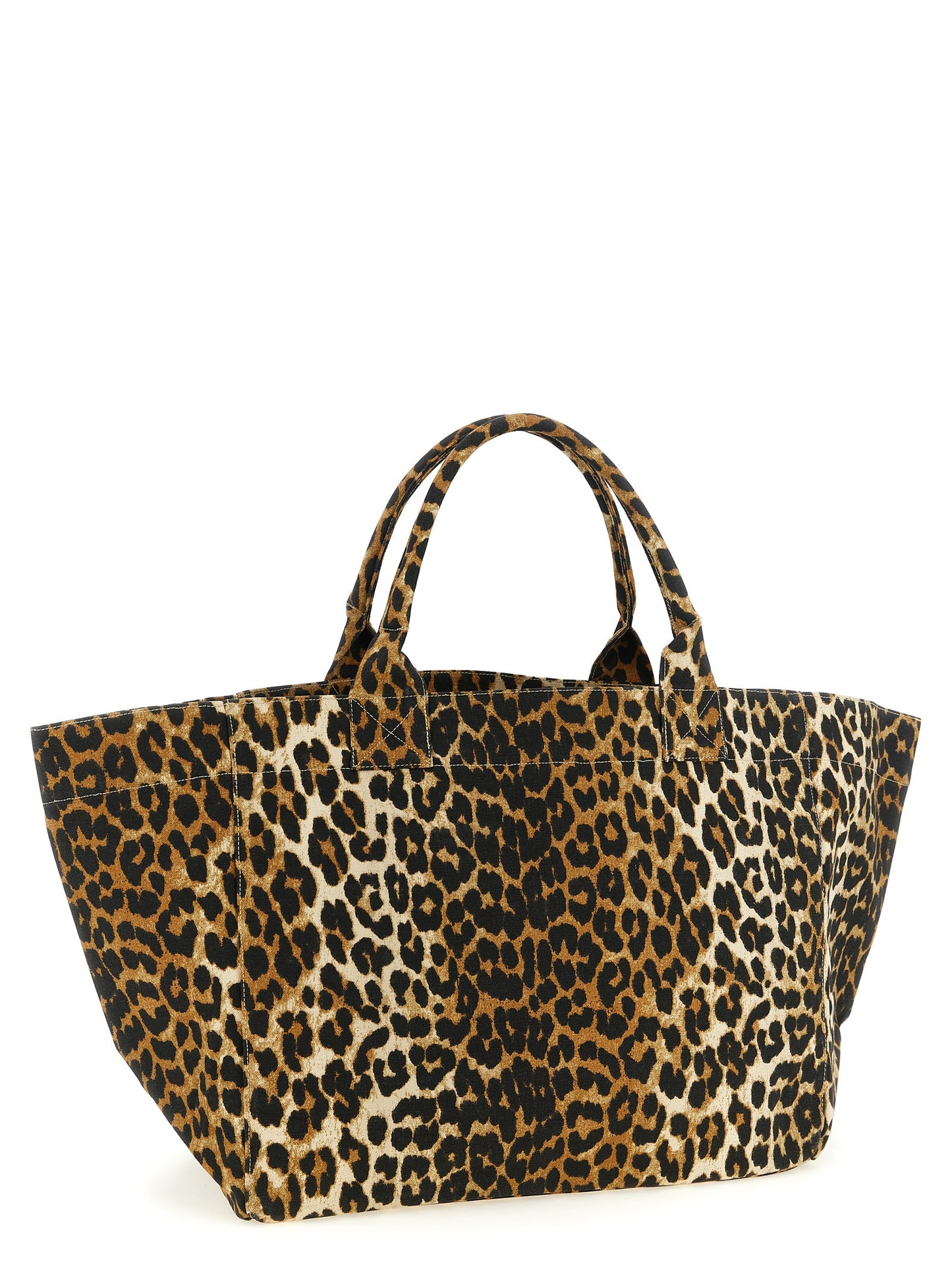 Ganni Braune Tote Bag aus recycelter Baumwolle