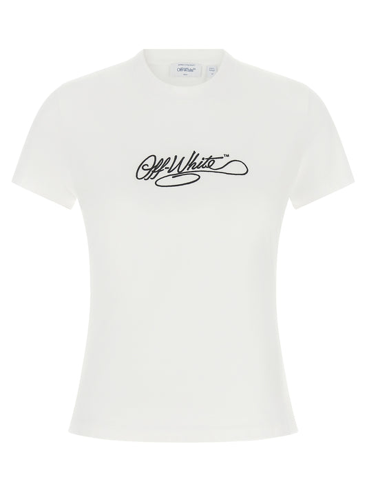 Off-White Weißes Baumwoll-T-Shirt